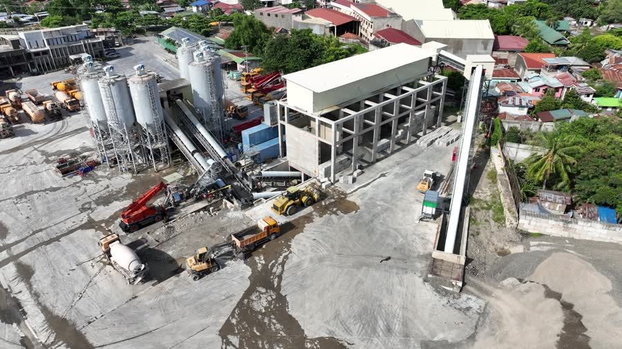 Aerial view of the Geo-Transport Talisay batching plant, Cebu